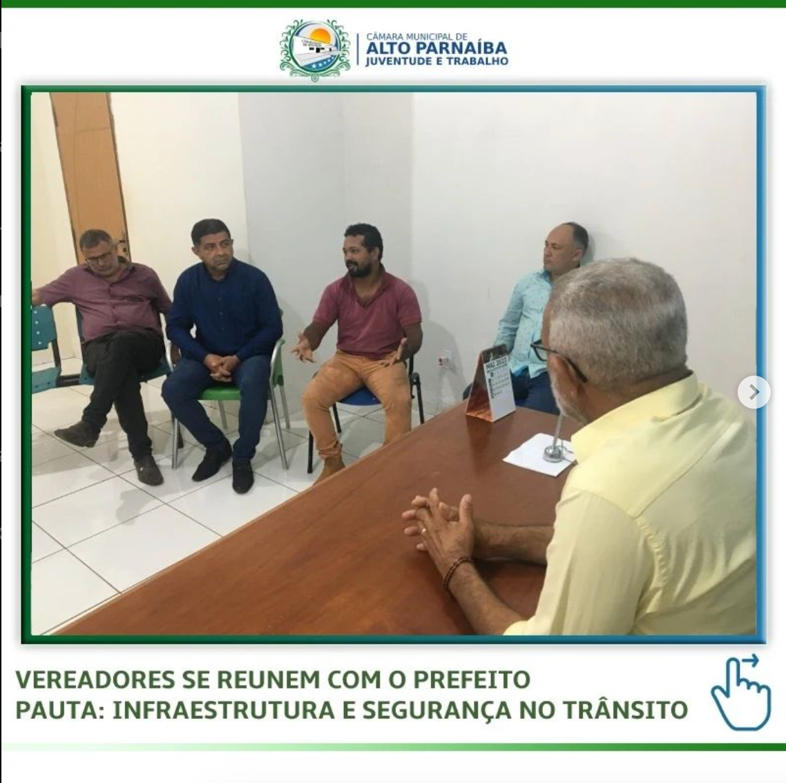 Vereadores se reunem com o prefeito Pauta: INFRAESTRUTURA E SEGURANÇA NO TRÂNSITO